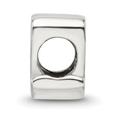 Sterling Silver 925 Script Letter Q Bead with Polished Finish